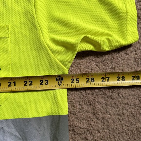 OccuNomix Shirt Mens 2X Yellow LUX-SSETP2B Class 2 Hi Visibility Short Sleeve - Picture 10 of 13